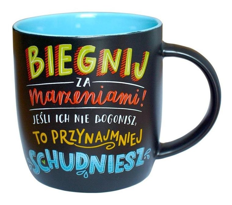 Kukartka, kubek tablicowy, Biegnij za marzeniami