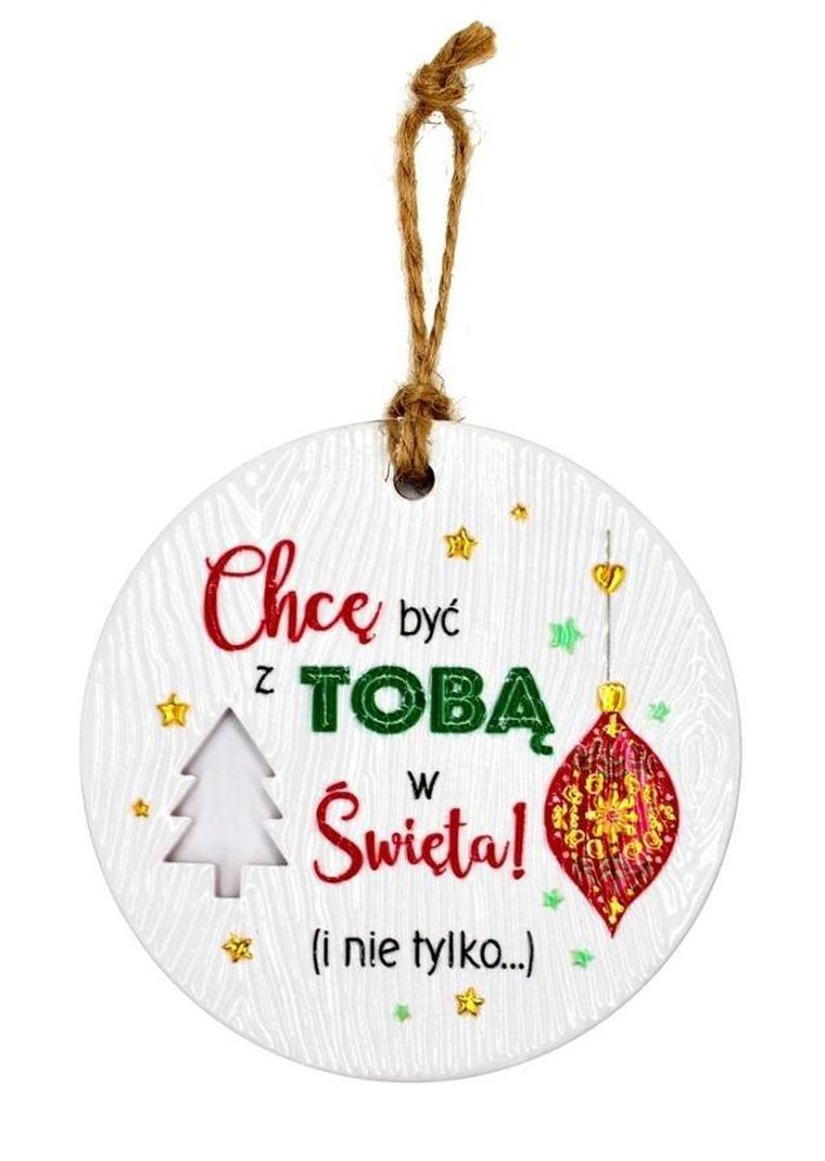 Kukartka, zawieszka ceramiczna, boże narodzenie