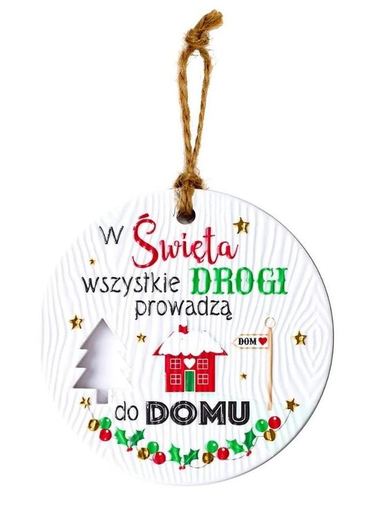 Kukartka, zawieszka ceramiczna, Boże Narodzenie