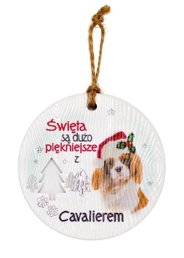Kukartka, zawieszka ceramiczna, Boże Narodzenie, Cavalier
