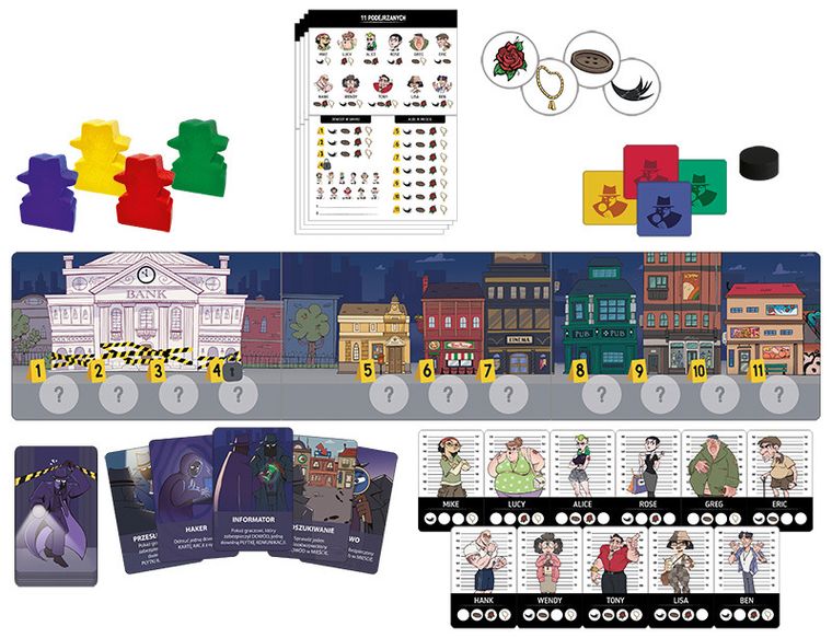 Kukuryku, 11 Podejrzanych, gra detektywistyczna