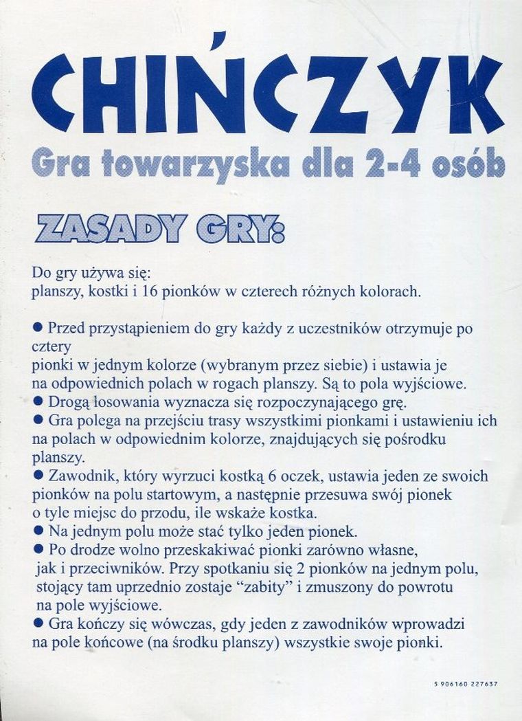 Kukuryku, gra planszowa Chińczyk