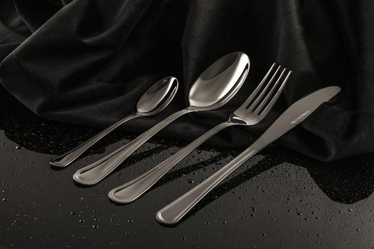 Kulig, Luce, komplet sztućców dla 6 osób, czarny, 24 szt.