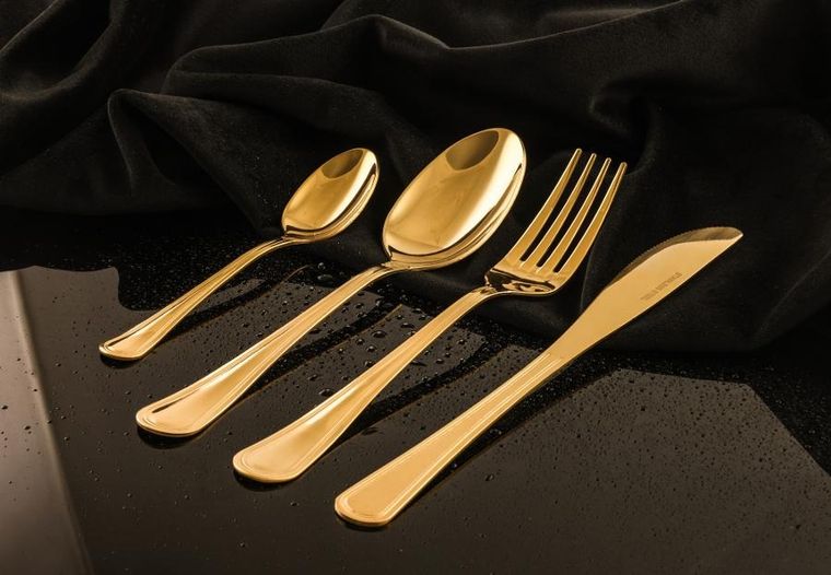 Kulig, Luce, komplet sztućców dla 6 osób, złoty, 24 szt.