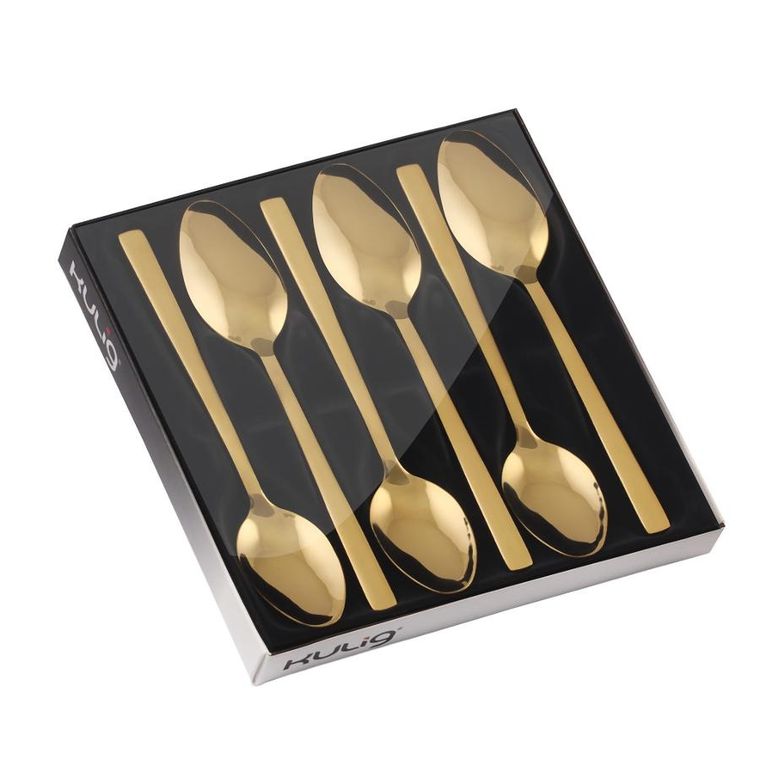 Kulig, Piano, komplet łyżeczek do herbaty, Gold, 6 szt.