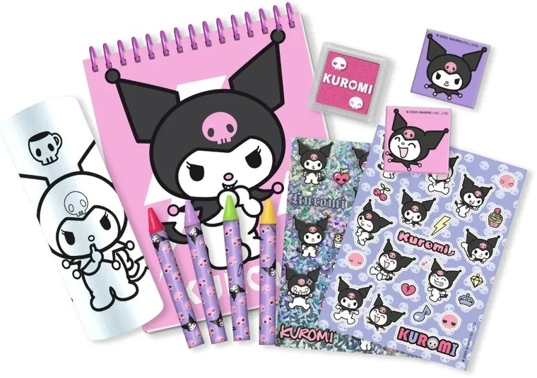 Kuromi, zestaw kreatywny 3D z torebką i akcesoriami