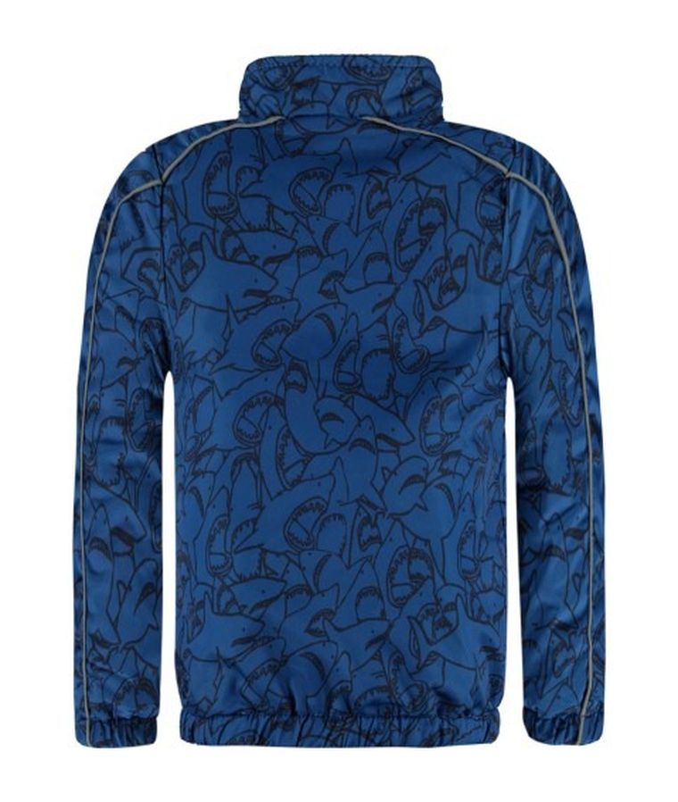 Kurtka chłopięca, dwustronna, niebiesko-szara, Kanz