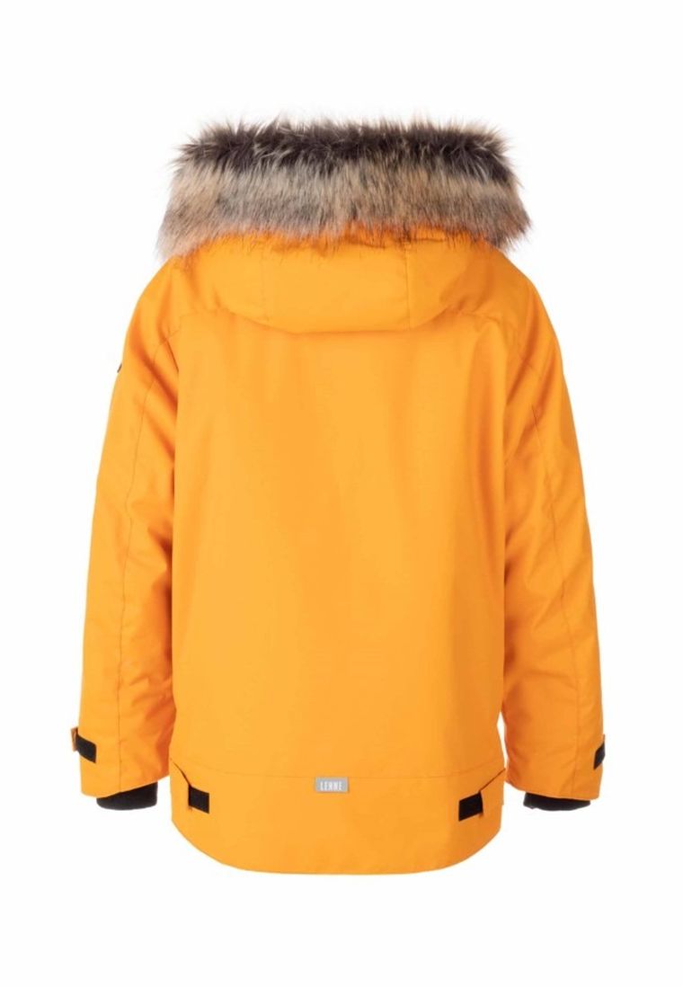 Kurtka chłopięca z kapturem, pomarańczowa, Lenne