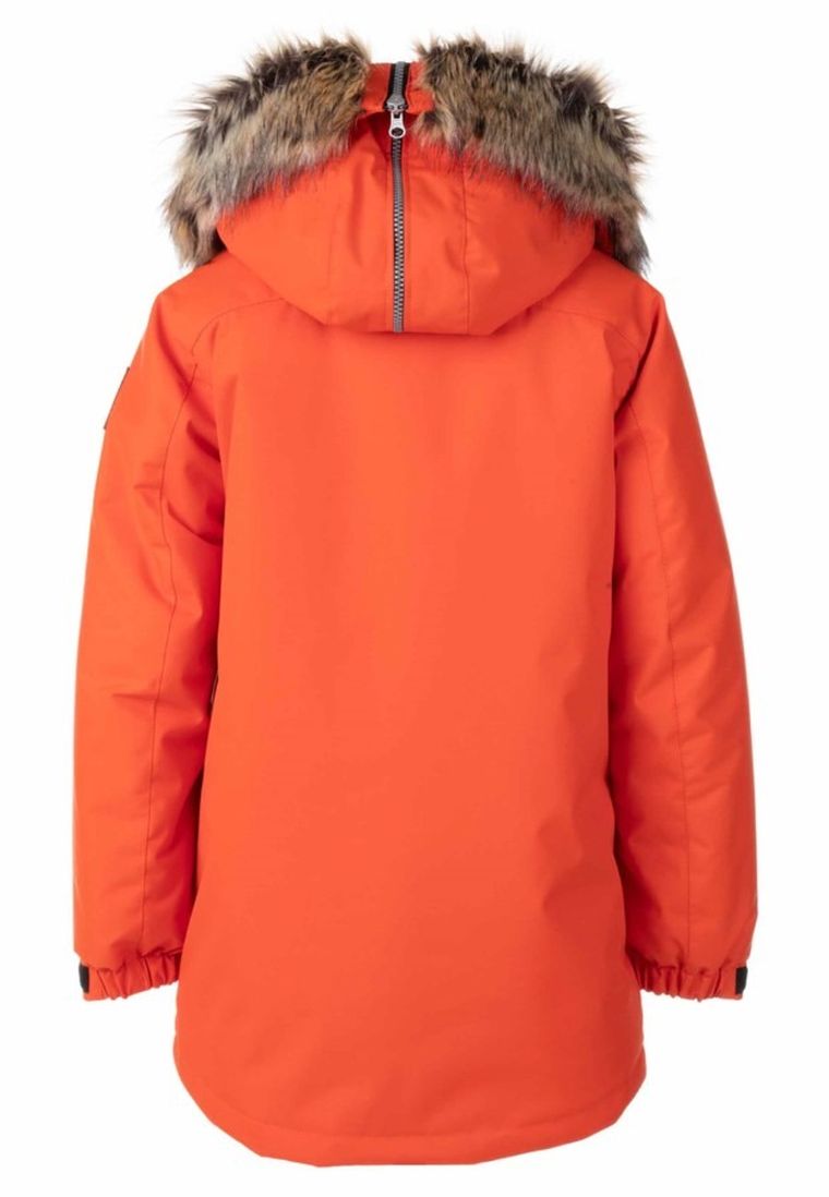 Kurtka chłopięca z kapturem, pomarańczowa, Lenne