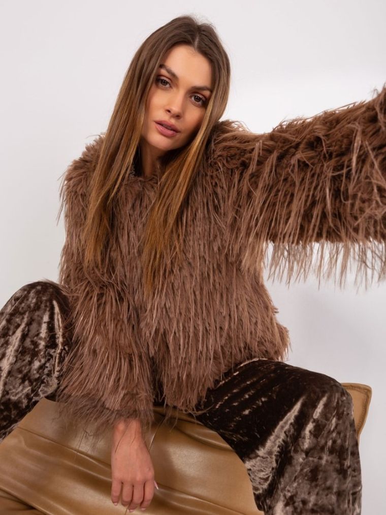 Kurtka damska, beżowa, Italy Moda