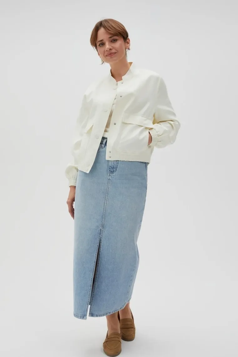 Kurtka damska, biała, Moodo