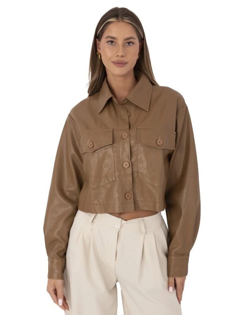 Kurtka damska, brązowa, May By Shining Star