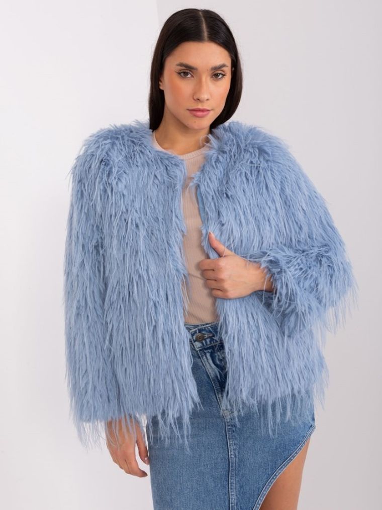 Kurtka damska, niebieska, Italy Moda