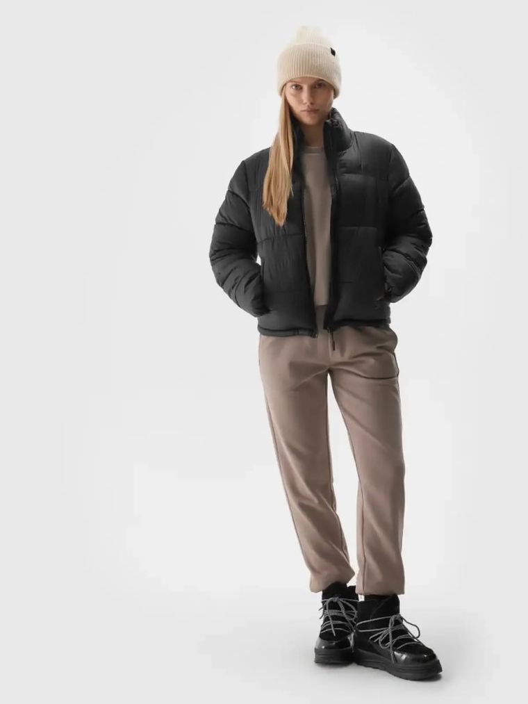 Kurtka damska, ocieplana, czarna, 4F