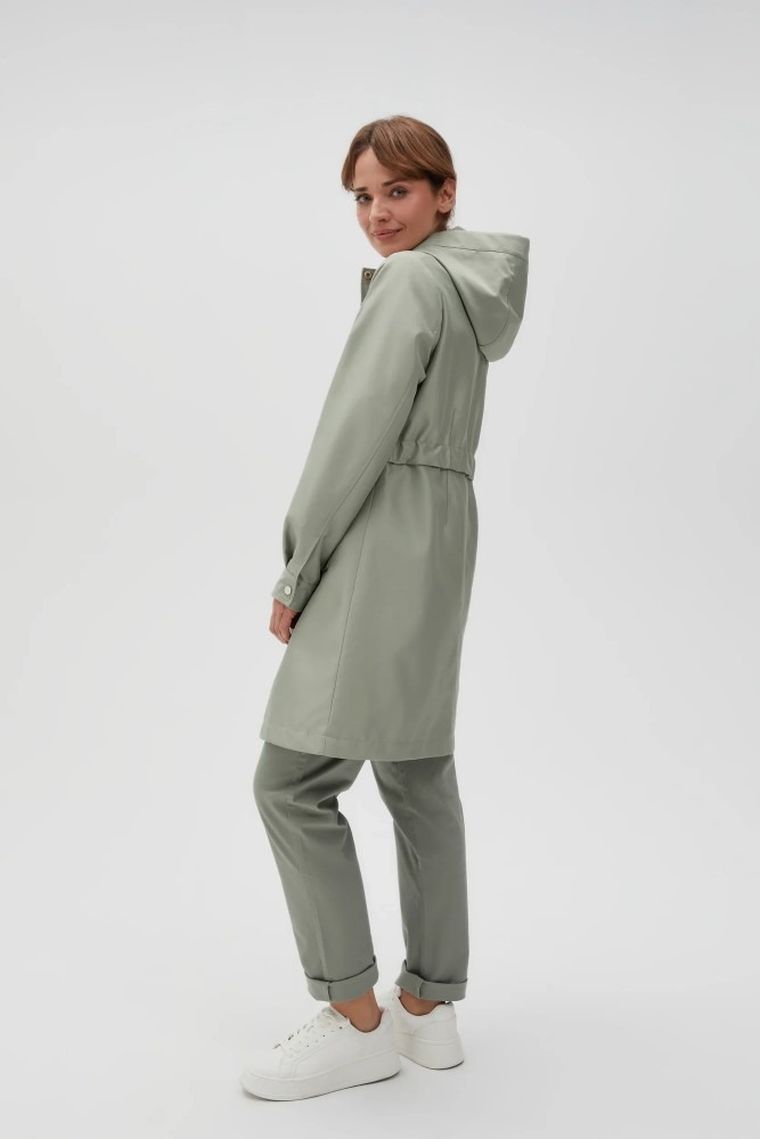 Kurtka damska z kapturem, khaki, Moodo