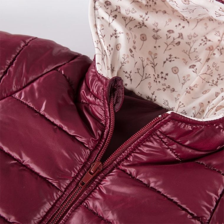 Kurtka dziewczęca z kapturem, bordowa, Bloom, Eevi