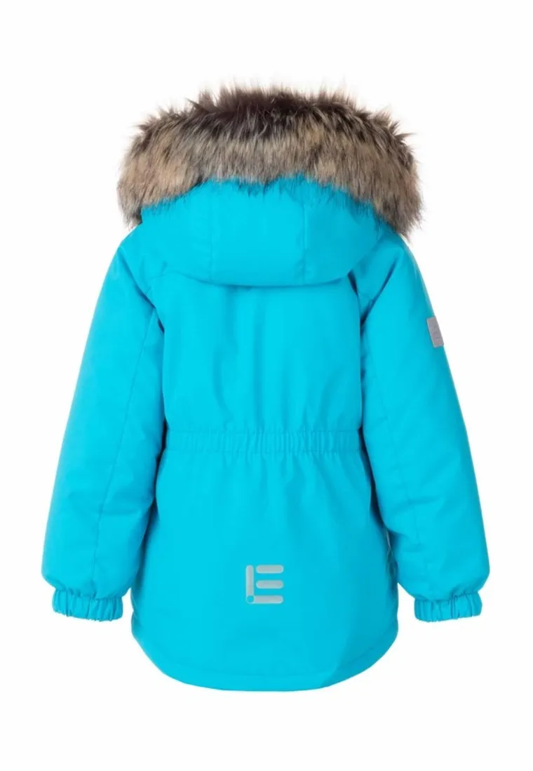 Kurtka dziewczęca z kapturem, niebieska, Lenne