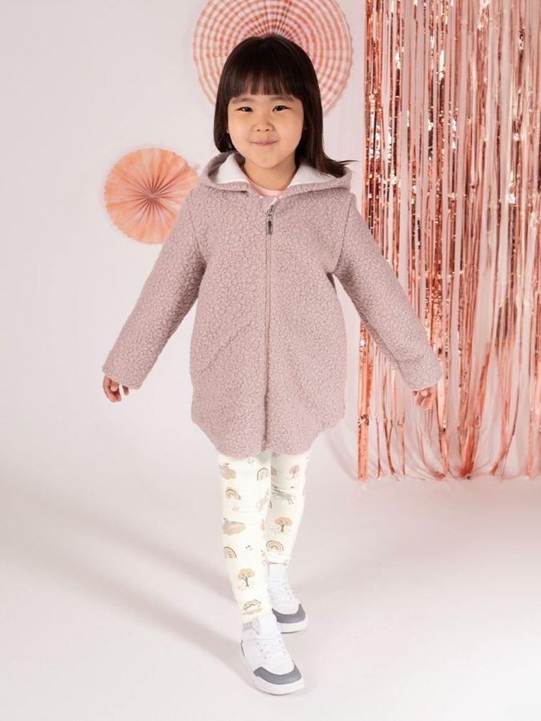 Kurtka dziewczęca z kapturem, różowa, Nicol