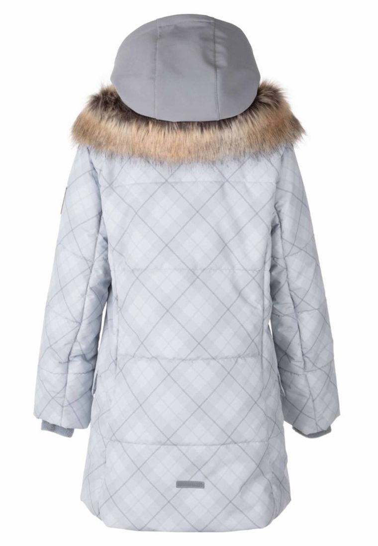 Kurtka dziewczęca z kapturem, szara, Lenne