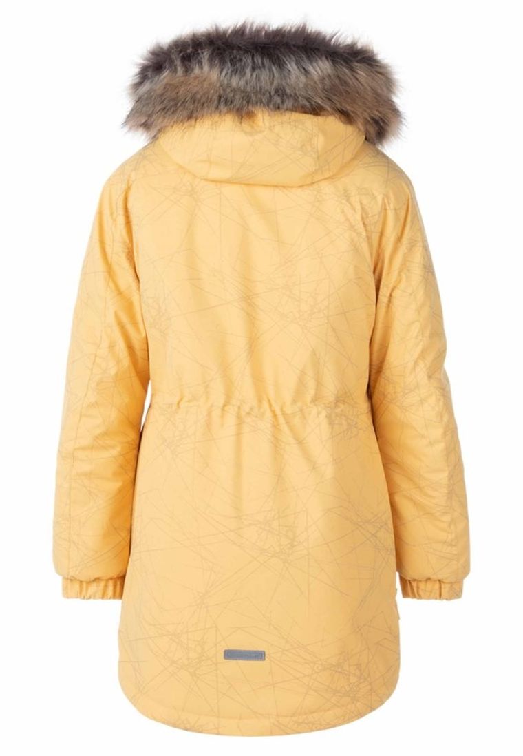 Kurtka dziewczęca z kapturem, żółta, Lenne