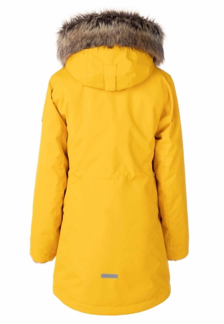Kurtka dziewczęca z kapturem, żółta, Lenne