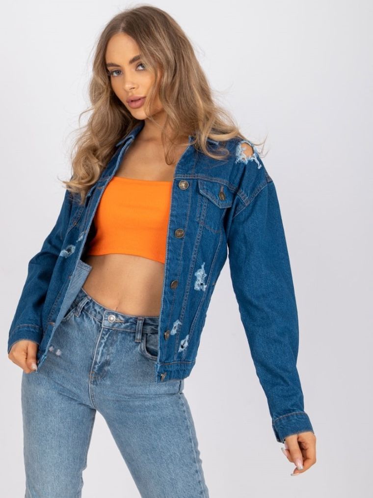 Kurtka jeansowa damska, denim, Rue Paris