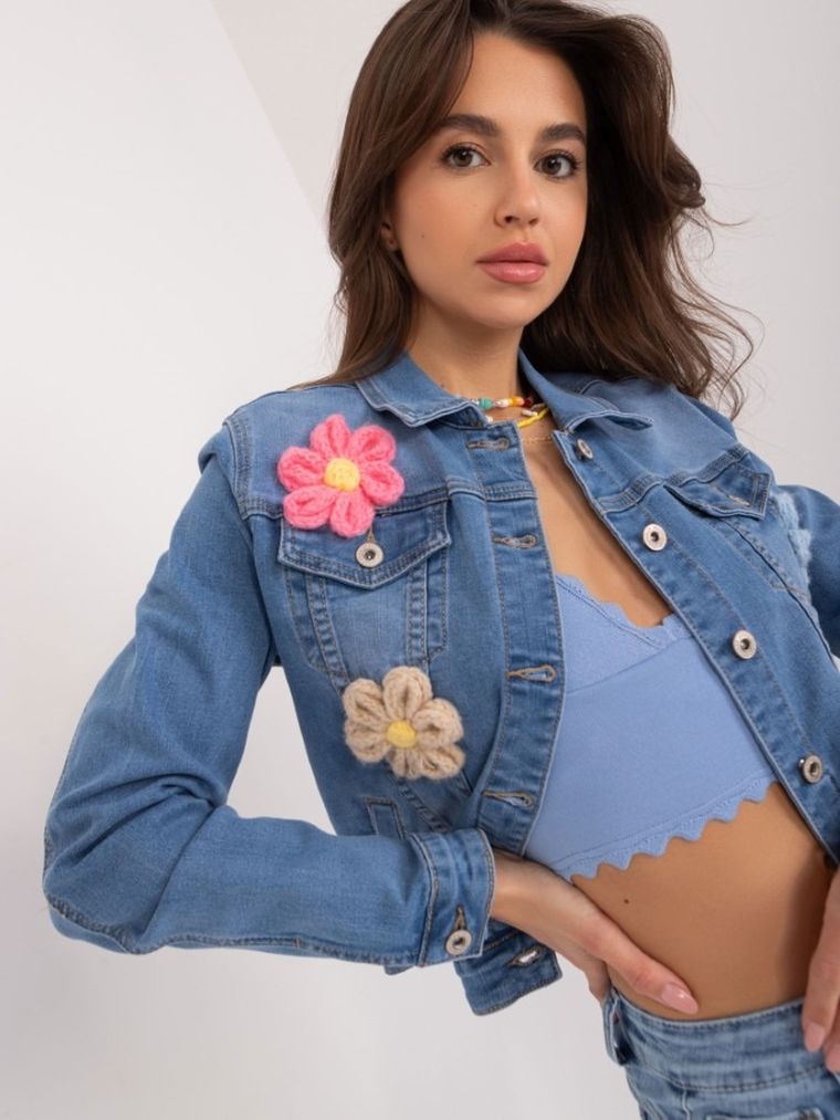 Kurtka jeansowa damska, niebieska, Only One Day Jack Berry