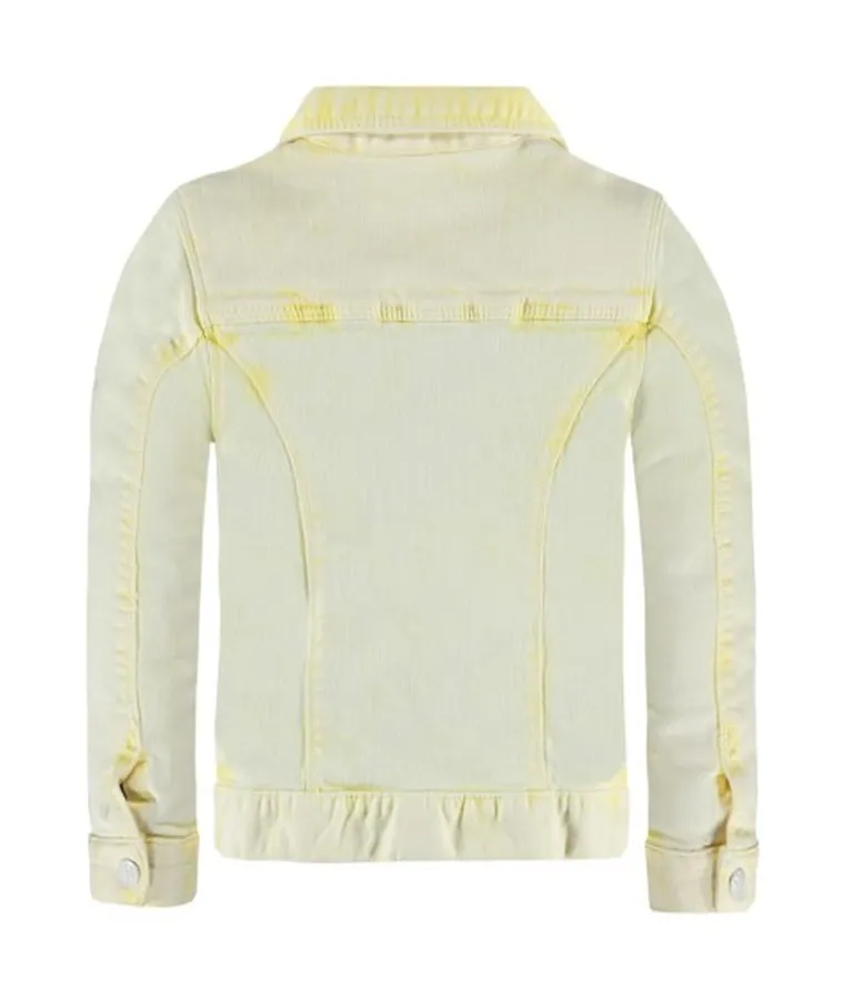 Kurtka jeansowa dziewczęca, żółta, Kanz