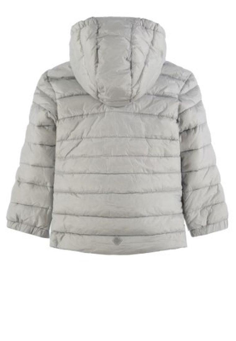 Kurtka jesienna dziewczęca z kapturem, szara, Kanz