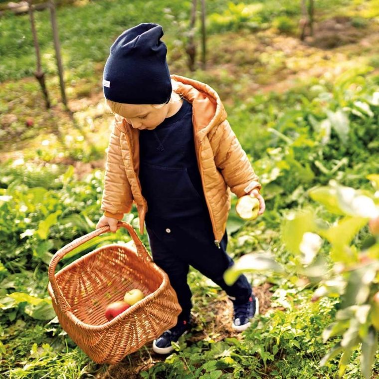 Kurtka jesienna niemowlęca z kapturem, żółta, Eevi