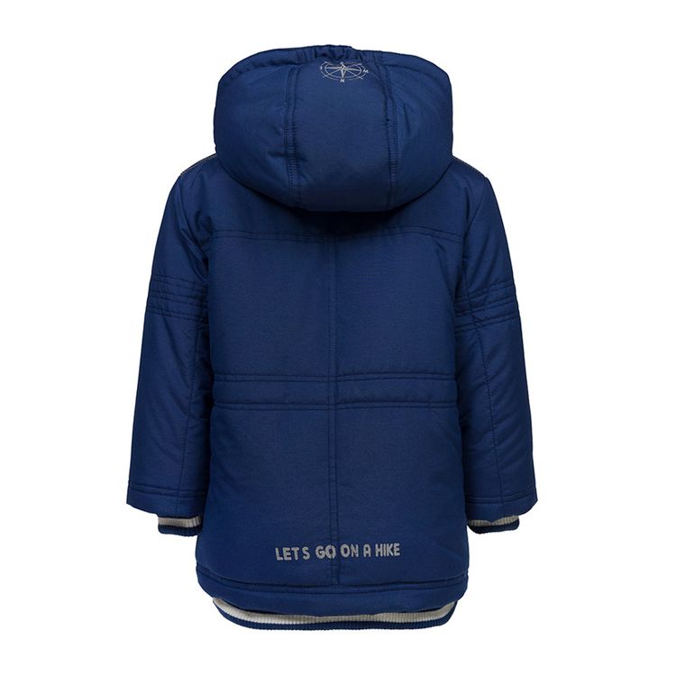 Kurtka jesienno-zimowa chłopięca z kapturem, niebieska, Lief