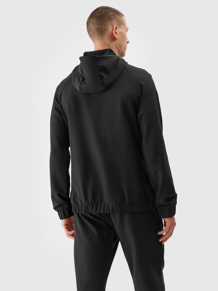 Kurtka męska z kapturem, czarna, 4F