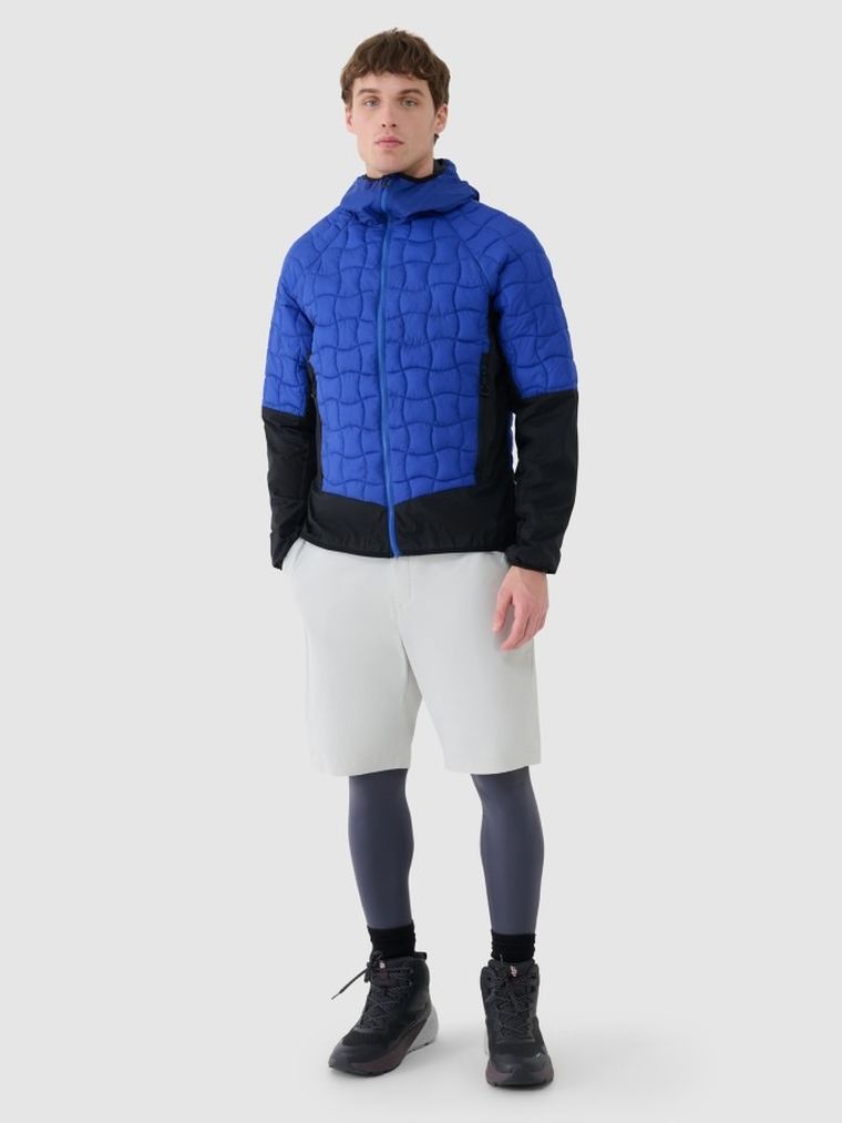 Kurtka męska z kapturem, niebieska, 4F