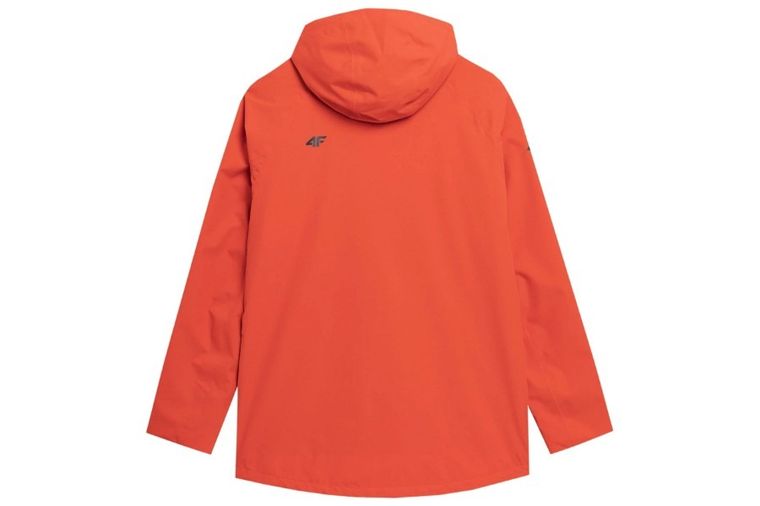 Kurtka męska z kapturem, pomarańczowa, 4F