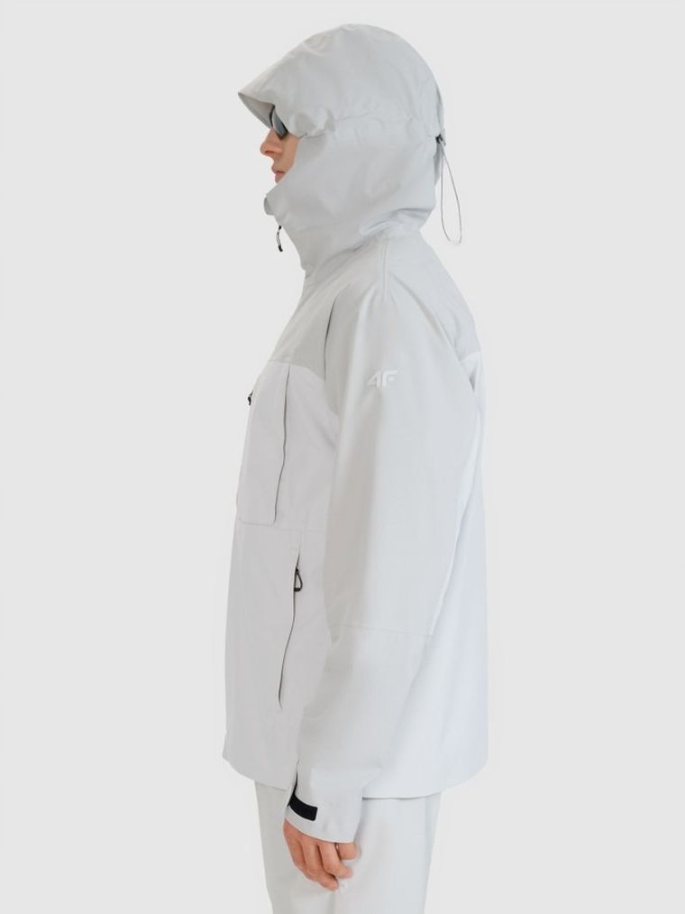 Kurtka męska z kapturem, szara, 4F