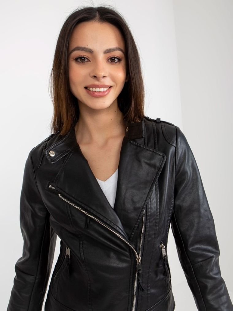 Kurtka ramoneska damska, czarna, Factory Price