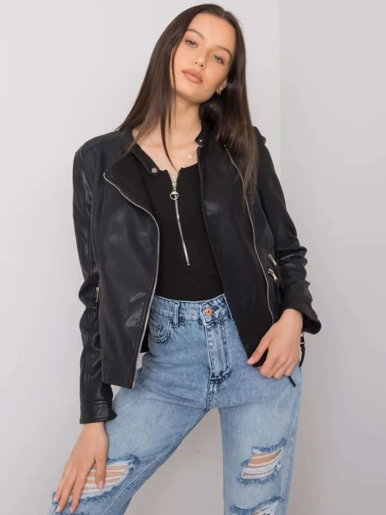 Kurtka ramoneska damska, czarna, Forget Me Not Fashion