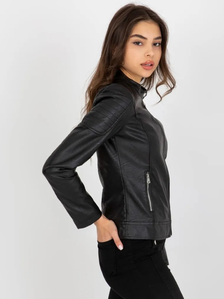 Kurtka ramoneska damska, czarna, Forget Me Not Fashion