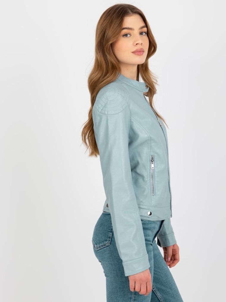 Kurtka ramoneska damska, niebieska, Honey Winter