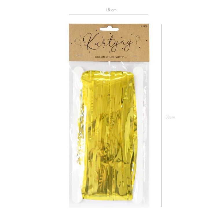 Kurtyna dekoracyjna, złota, 100-200 cm