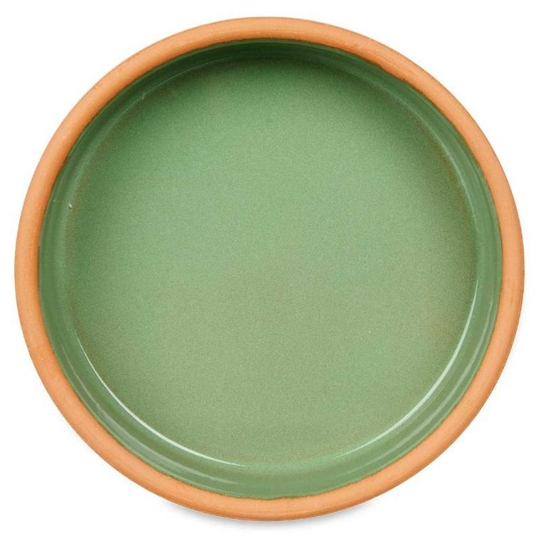 La Dehesa, naczynia gliniane, miski ze szkliwionym wnętrzem, zielone