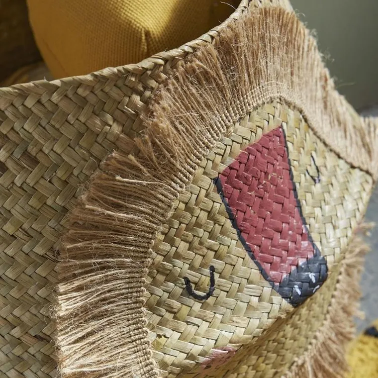 La Factory, The king of the jungle, kosz na zabawki z uchwytami, jutowy