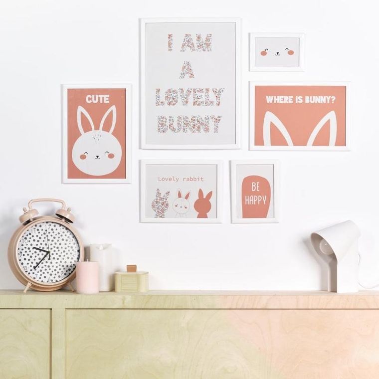 La Factory, The king of the jungle, plakaty do pokoju dziecka, 6 ramek