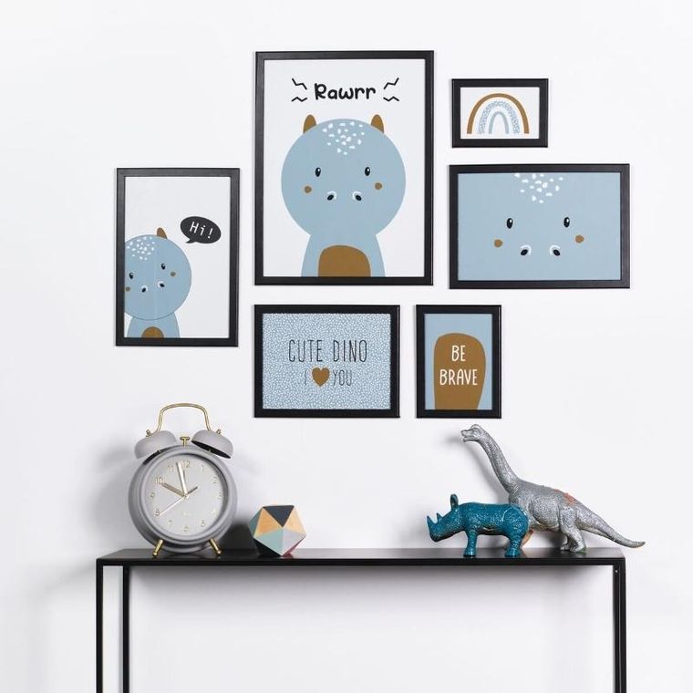 La Factory, The king of the jungle, plakaty do pokoju dziecka, fun, 6 ramek