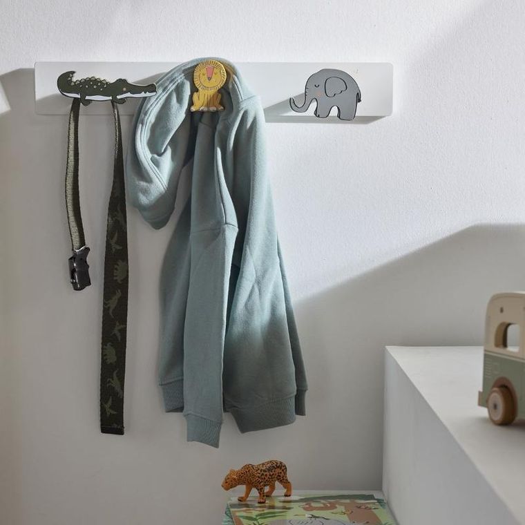 La Factory, The king of the jungle, wieszak na ubranka dla dzieci, 48-8-7 cm