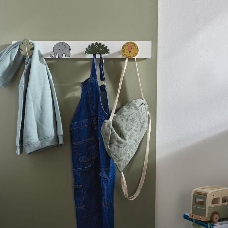 La Factory, The king of the jungle, wieszak na ubranka dla dzieci, 60-8-7 cm