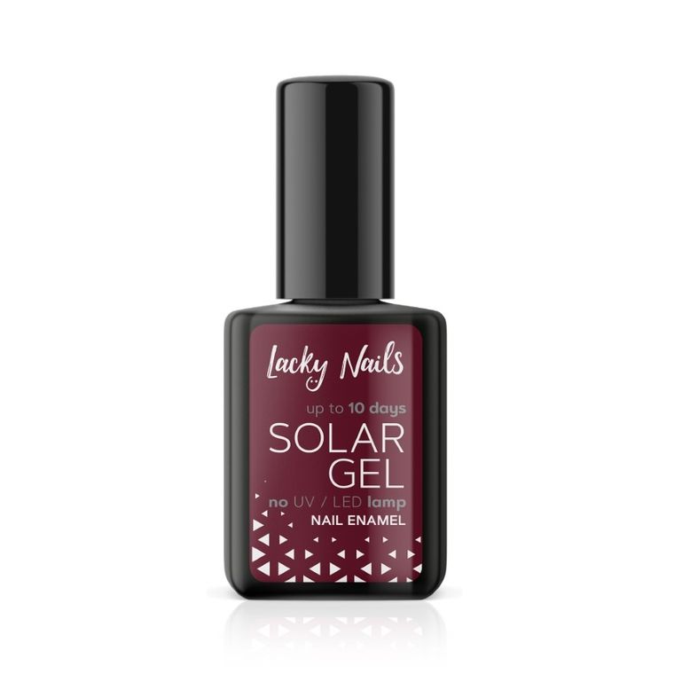 Lacky Nails, Solar Gel, lakier do paznokci, 14 Merlot, 10 ml