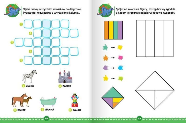 Łamigłówki i krzyżówki. Pomysłowe zadania dla przedszkolaków 5+