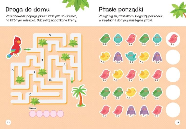 Łamigłówki przedszkolaka z tygryskiem od 5 lat