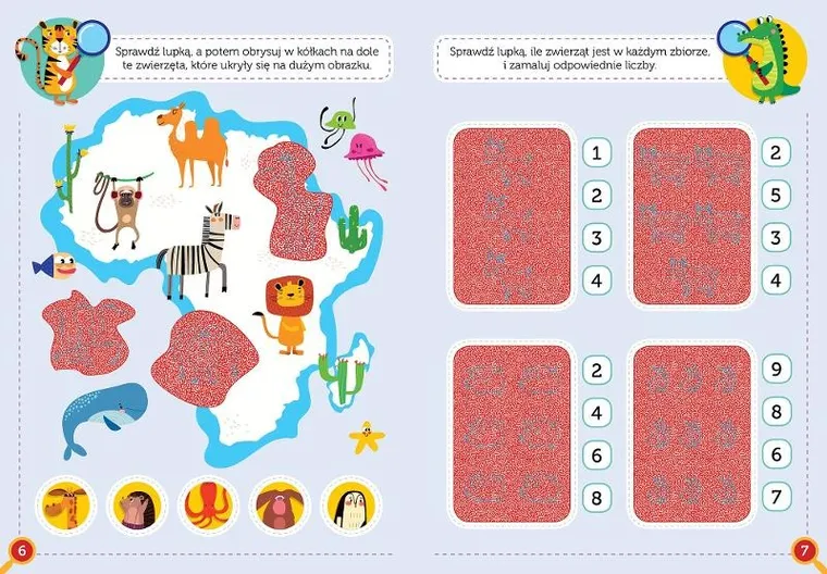 Łamigłówki z magiczną lupką. Zbiór aktywizujących zadań małego odkrywcy